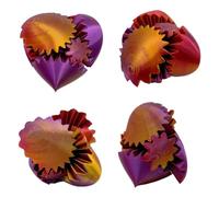 Gear Ball,Gear Ball Fidget,Golden Red Purple Heart-Shaped 3D Printed Gear Ball Gear Sphere Puzzle Cube Fidget Toy
