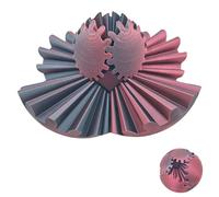 Gear Ball, GearSphere - The Steampunk Whirling Wonder Fidget Ball, 3D Printed Fidget Sphere Puzzle Cube Toy, Helix Screw Fidget Toy for Stress and Anxiety Relief (B,10CM)