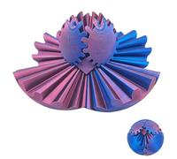 Gear Ball, GearSphere - The Steampunk Whirling Wonder Fidget Gear Ball, 3D Printed Gear Ball, Fidget Gear Sphere Fidget Puzzle Cube Toy, Helix Screw Fidget Toy for Stress and Anxiety Relief (E,8CM)