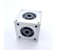 Gear Box Reducer Small Bevel Gear Angle Reducer Gearbox 90-Degree Right Angle Commutator Drive Reversing Gear Speed Ratio 1:1 8MM 10MM Shaft for Benchtop Lathe Machine(One output-2x D HOLE,10mm)