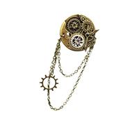 Gear Clock Brooch Pin Collar Pin Jewelry Sterevunk Breastpins Stage Corsages Gear Brooch Lapel Pins Sterevunk Brooches Shirt Studs for Men Women