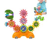 Gear Construction Toy Set, Educational Electric Gear Play, STEM Mechanical Learning Kit with Interactive Rotation System Design, Strong Construction for Home School Bedroom Playroom Birthday Gift