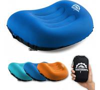 Gear Doctors 3.5oz Compact Ultralight Inflatable Camping Pillow -Inflatable Camp Pillow -Backpacking Pillows Ultralight-Camping Pillows for Sleeping, Hiking, Travel, Beach, Office, Neck, Lumper [Blue]