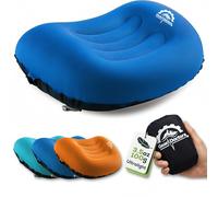 Gear Doctors 3.5oz Compact Ultralight Inflatable Camping Pillow -Inflatable Camp Pillow -Backpacking Pillows Ultralight-Camping Pillows for Sleeping, Hiking, Travel, Beach, Office, Neck, Lumper [Blue]