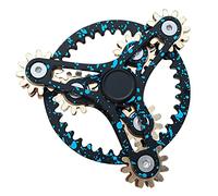 Gear Finger Metal Gyroscope Toy, Pure Brass Fidget Spinner with Gears and Links, Self-Assembly EDC Toy, Long Spinning, Premium Bearings, Ideal for Concentration Meditation Quitting Bad