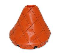 Gear Gaiter Compatible with Volkswagen VW Transporter T5 Various Stitching Colour Available (Orange Leather Black Stitch)