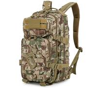 Gear Gem 28L Capacity Military Tactical Backpacks Molle Army Assault Utility Pack 3 Day Bug Out Bag Hiking Treeking Camouflage Hunting Small 3 Compartment Rucksack (BTP)