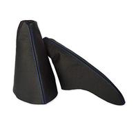 Gear Handbrake Gaiter Compatible with Ford Fiesta Leather Various Stitching Colour Available (Blue Stitch)