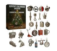 Gear head Advent Calendar 2025 - The Gear head’s Christmas Garage, 24-Day Automotive Countdown with Miniature Car Parts & Tools, Holiday Gifts for Car Enthusiasts, Mechanics, and Auto Lovers