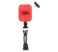 Gear Keeper Aluminum Fire Microphone Keeper - Premium Lapel Mic Retractor With Heavy Duty Treaded Stud Mount - Law Enforcement Gear For First Responders, Firefighters & Police Radio - USA Made (Red)