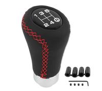 Gear Knob 5 Speed Manual Stick Shift Knobs Universal Handle Premium Leather Gear Shifting Knob with 4 Adapters 8 mm 10 mm 11 mm 12 mm for Replacement Broken Shifter Knobs Fit for Car SUV Trucks