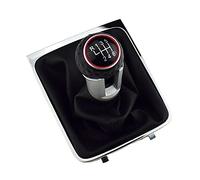 Gear Knob 6 Speed Leather Car Manual Gear MT Shift Knob Gaitor Boot Fit Use for Volkswagen for VW Passat B6(6 Speed-01)