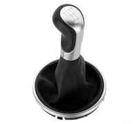 Gear Knob and Lever Cover for Fabia II 2006-2010, Premium Leatherette with Chrome For Edge, ABS and Rubber Gel Construction, Enhanced Shifting Speed and
