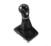 Gear Knob Assembly for Seat for toledo for skoda for rapid 2012-2018 ABS PU | Black perforated PU leather construction OEM style Direct fitment for part numbers 5JB711456 6JC711113P