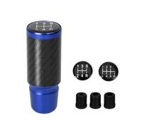 Gear Knob Cover 5/6 Speed Real Carbon Car Gear Shift Knob Aluminium Universal M8 M10 M12 Replacement for Manual Transmission Gear Level Knob Shift Lever Gear Shift Knob(Blue)(Blue)