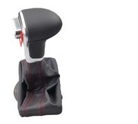 Gear Knob Cover Replacement for A3 8P A4 B8 A5 Q5 A6 C6 Car Leather Chrome Gear Shift Knob Gearbox Handle Stick Rod Lever 4G1713139 Gear Shift Knob((Grey) Red line)((Grey) Red line)