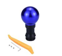 Gear Knob Cover Replacement for Infiniti G25 G37 FX35 QX70 Press Down to Unlock Aluminum Automatic Car Gearbox Handles Gear Shift Knob Stick Lever Head Gear Shift Knob(Silver)(Blue)