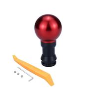 Gear Knob Cover Replacement for Infiniti G25 G37 FX35 QX70 Press Down to Unlock Aluminum Automatic Car Gearbox Handles Gear Shift Knob Stick Lever Head Gear Shift Knob(Silver)(Red)