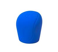 Gear Knob Cover Universal Silicone Gear Set Automotive Manual Gear Set Oval Automatic Gear Set Non-Slip Handbrake Set(Gear Blue)