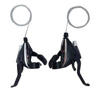 Gear Lever - Bicycle Shift Lever - 7 Speed Gear Lever | 3 x 9 Speed Thumb Lever with Cable | 1 Pair Bicycle Lever Set | For Road Riding, Trail Riding, Fitness Training, Touring, Commuting In The