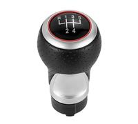 Gear Lever Head 12mm 5/6 Speed Car Gear Shift Knob Replacement for A3 S3 8p 2003-2013 for A4 S4 for Q5 2007-2015 Leather Shifter Head Silver 5Speed-R13524(Red 5 Speed-r13524)