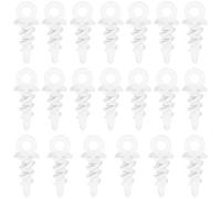 Gear Mart 20pcs Plastic Bait Screws length 10mm for Carp Pop Ups Fishing Lightweight 10 mm Plastic Bait Screws Compatible with Korda Rigs Quick Change