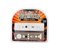 Gear Monkey Wii Remote Gloves for Nintendo Wii - Black & Clear, 2 Piece Set, Gearmonkey