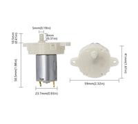 Gear Motor for Space Saving Simple Washing Machine, JS50/280 Type Replacement Washer Motor for Folding Laundry, Electric Valve, and Pet Feeder