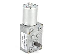 Gear Motor JSX100-370 Self - Locking DC 12V 62RPM Geared Motor, Perpendicular Output Shaft Electric Reducer for Window Door Openers and Mini Winches