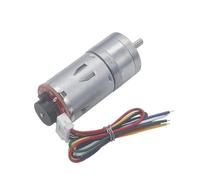 Gear Motor with Speed Encoder Brush JGA25-370 Stainless Steel Geared-Motor High Torque Micro Geared DC 1PCS(With bracket,60)