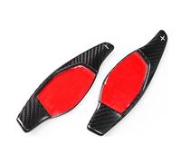 Gear Paddle Compatible With For RS4 2018 Carbon Fiber Pattern Black/Red 2Pcs Car Steering Wheel Shift Paddle Extension(Black Carbon)