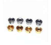 Gear,Pinion Gear 2PCS 1:1 Bevel Gear 0.8M 15T 3 4 5 6 Mm 6.35mm Bore Hole Diameter Jackscrew Brass Bevel Gear(3mm natural Steel)
