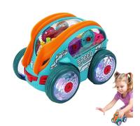 Gear-Powered Car - ABS | 360 Degree Rotating Bump And Go Toy 320g, Dynamic Light Music With Two Speed Options Enhances Independence For Kids Holiday Gifting