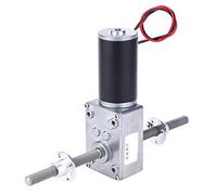 Gear Reduction Motor M8 Left Right Hand Thread, Dual Shaft Gear Motor with Flange, Steel Teeth Gear for High Precision, Low Noise Design for Home Use, Durable Resist (Reduction ratio 290)