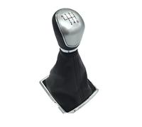Gear Shift Knob 5 Or 6 Speed Manual Car Gear Shift Knob for Focus 2 for MK2 for FL for MK3 for MK4 for Fiesta for MK7 for KUGA for Galaxy for CMax for BMax Gear Stick Cover Head(6 Speed Silver)
