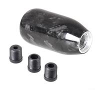 Gear Shift Knob, Carbon Fiber Black, 8MM 10MM 12MM Adapters, Forged Manual Automatic Shifter, Improved Shift Control, Ergonomic Design for Car Interior Upgrade