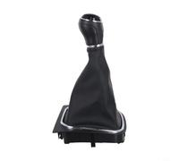 Gear Shift Knob Gaiter Boot Cover for 5 6 MK5 MK6 2004-2014 Red, 5/6 Speed Compatible with Rabbit For Jetta, Leather + ABS Material, For Easy Installation(red line)