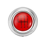 Gear Shift Knob PU Leather Cover 5/6 Speed Red Stick Manual Gear Shifter Car Gear Shift Knob Fits for MINI for Cooper R56 R57 R58 R59 R60 R61 Gear Knob (Color : 6-Speed)(6-Speed)