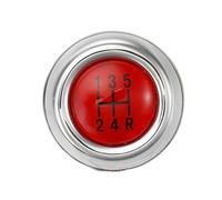 Gear Shift Knob PU Leather Cover 5/6 Speed Red Stick Manual Gear Shifter Car Gear Shift Knob Fits for MINI for Cooper R56 R57 R58 R59 R60 R61 Gear Knob (Color : 6-Speed)(5-Speed)