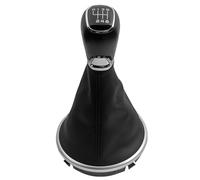 Gear Shift Knob Shifter for Skoda for Fabia 2 II MK2 Combi Scout 2007 2008 2009 2010-2014 5/6 Speed Car Gear Shift Knob PU Leather Gaiter Boot Cover(6 Speed)