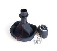 Gear Shift Knob Shifter Lever Gaiter Boot Case For Transporter For Multivan For Caravelle T6 T7 2016-2020 Interior Renovation(Red line 5speed)