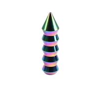 Gear Shift Knob Universal 146MM Gear Shift Knob Pointed End Cone Manual Transmission Aluminum Gear Bamboo Style Gear Stick Cover Head(Neo Chrome)