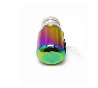 Gear Shift Knob Universal Aluminum Telescopic Adjustable Manual Automatic Gear Shift Knob Lever Handle Gear Stick Cover Head(Neo Chrome with Logo)