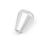 Gear Shift Knob Universal Racing Diamond Shape Aluminum Shift Knob Car Manual Gear Stick Lever Shifter Racing Gear Stick Cover Head(Silver)