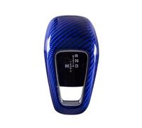 Gear Shift Lever Carbon Fiber Look Car Gear Shift Knob Cover Decoration Trim for 2018 2019 2020 2021(Blue)