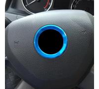 Gear Shift Panel Trim Car Sticker Car Steering Wheel Panel Circle Cover Sticker For Skoda For Octavia A5 A7 For Fabia For Rapid For Yeti For Superb Car Centre Console Panel Trim(Blue)