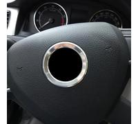 Gear Shift Panel Trim Car Sticker Car Steering Wheel Panel Circle Cover Sticker For Skoda For Octavia A5 A7 For Fabia For Rapid For Yeti For Superb Car Centre Console Panel Trim(Silver)