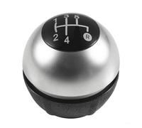Gear Shifter Knob For Fiat For 500 500C 2007-2018 Car 5 Speed Gear Shift Knob Gear Shift Knob Cap Manual Shifter Head Ball Carbon Fiber Gear Shift Knob(Silver)