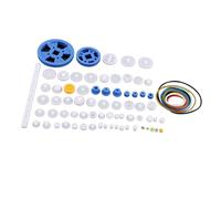 Gear, Small Motor Kit Crown Gear Set, Assortment Accessories Set, Plastic For Small Motors For Toy Car Robot (80 kinds Gear kit)