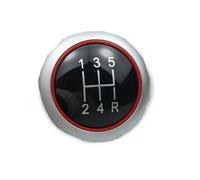 Gear Stick 5/6 Speed Number Cap Gear Shift Knob for Audi A4 B6-B8 A6 S4 8K A5 8T Q5 8R S Line Seat 6J Leon for Passat B6 B7 Golf car Parts(R123456 Silver)(12345r Red)